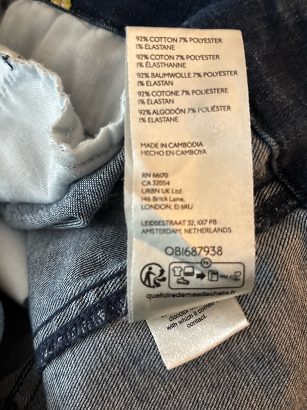 Maeve Anthropology Palazzo Blue Wide Leg High-Rise Boho 70’s Minimalist Jeans 32 - Picture 6 of 6